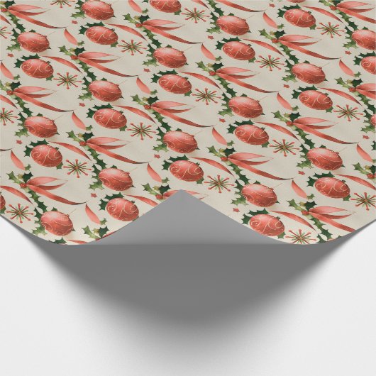 Weihnachtsgebläse mit festem Retro Geschenkpapier (Ecke)