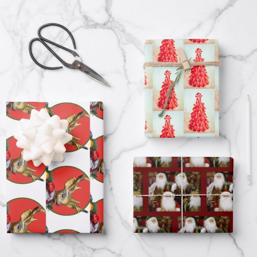 Weihnachtsgebräuche Geschenkpapier Set (Vorderseite)