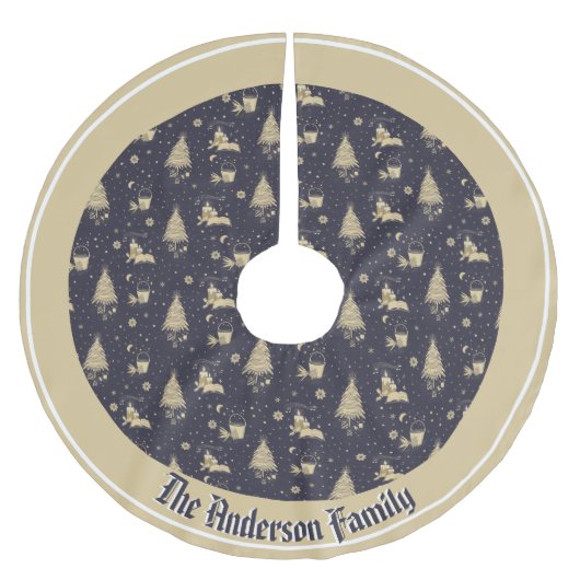 Weihnachtsgebräuche Polyester Weihnachtsbaumdecke (Vorderseite)