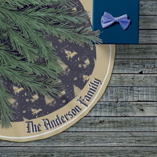 Weihnachtsgebräuche Polyester Weihnachtsbaumdecke