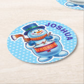 Weihnachtsgebräuchlicher Untersetzer Snowman Winte (Angewinkelt)