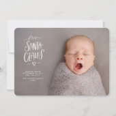 Weihnachtsgeburt Ankündigung Santa Baby New Baby (Vorderseite)