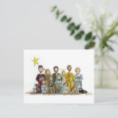 WeihnachtsGeburt Christi Feiertagspostkarte (Stehend Vorderseite)