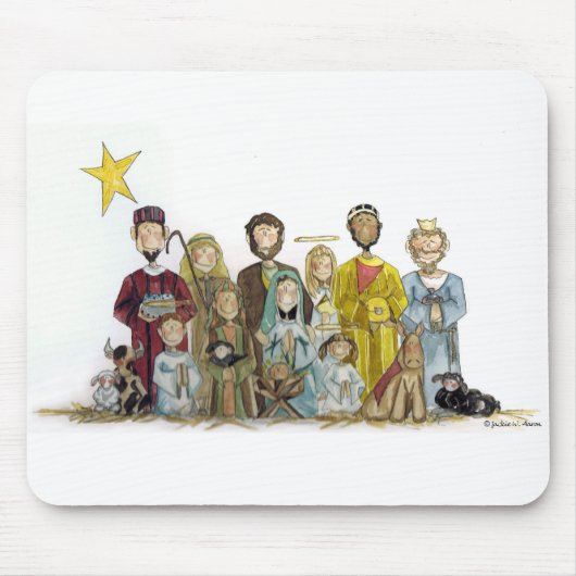 WeihnachtsGeburt Christi Mousepad (Vorne)