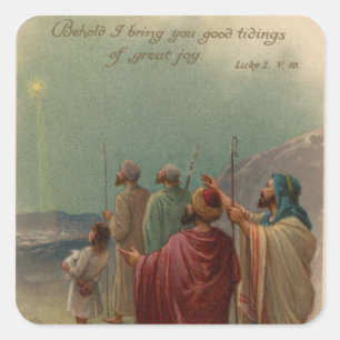 WeihnachtsGeburt Christi Quadratischer Aufkleber