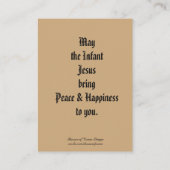 WeihnachtsGeburt Christis-grüßende heilige Karte (Rückseite)