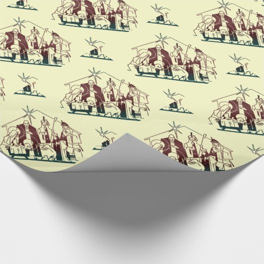 WeihnachtsGeburt Christis-Packpapier Geschenkpapier (Ecke)