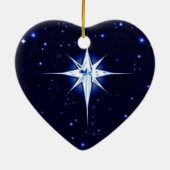 WeihnachtsGeburt Christis-Stern Keramik Ornament (Hinten)