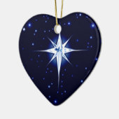 WeihnachtsGeburt Christis-Stern Keramik Ornament (Links)