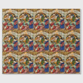 WeihnachtsGeburt Christis-Szene Geschenkpapier (Flach)