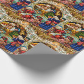 WeihnachtsGeburt Christis-Szene Geschenkpapier (Ecke)