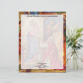 WeihnachtsGeburt Christis-Szene Wisemen Briefbogen (Stehend Vorderseite)