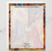 WeihnachtsGeburt Christis-Szene Wisemen Briefbogen (Vorne/Hinten)
