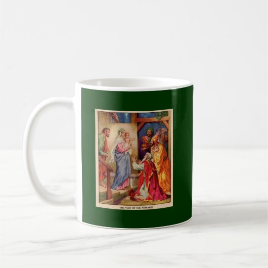 WeihnachtsGeburt Christis-Szene Wisemen Kaffeetasse (Links)