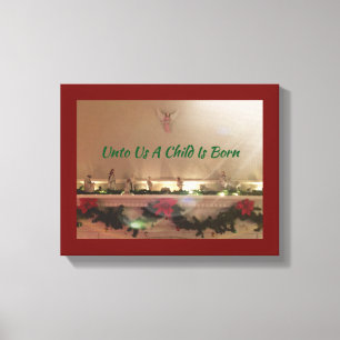 WeihnachtsGeburt Christis-Szenen-inspirierend Leinwanddruck