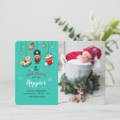 Weihnachtsgeburt des Fotos Ankündigung (Stehend Vorderseite)