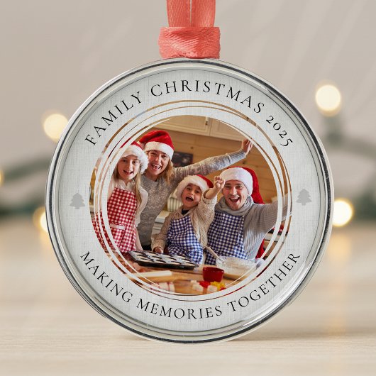 Weihnachtsgeburt Erinnerungen Foto Keepake Ornament Aus Metall