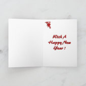 Weihnachtsgeburt Gold Card Feiertagskarte (Innenseite)