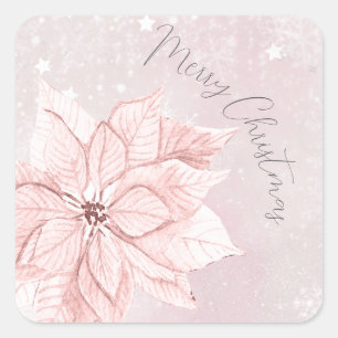 Weihnachtsgeburt in Aquarellen Blume Quadratischer Aufkleber