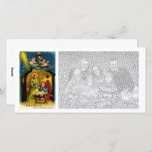 Weihnachtsgeburt Jesu Feiertagskarte (Vorne/Hinten)
