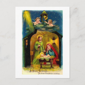 Weihnachtsgeburt Jesu Feiertagspostkarte