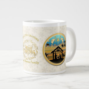 Weihnachtsgeburt und ich liebe dich Oma Jumbo-Tasse
