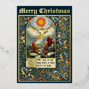 Weihnachtsgeburt Verkündigung an die Hirten Folien Feiertagskarte