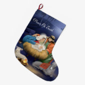 Weihnachtsgeburt von Jesus-Strumpf Großer Weihnachtsstrumpf (Vorderansicht (hängend))