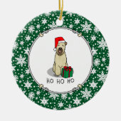 Weihnachtsgeburt (Weiß 1b2) Niedlich Keramik Ornament (Vorne)