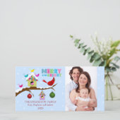 Weihnachtsgeburten-Fotokarten Feiertagskarte (Stehend Vorderseite)