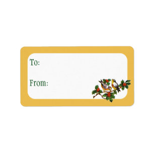 Weihnachtsgeburten & Holly Adressaufkleber