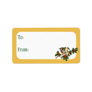 Weihnachtsgeburten & Holly Adressaufkleber