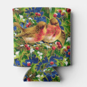 Weihnachtsgeburten Holly Imitate Gold Muster Dosenkühler (Rückseite)