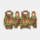 Weihnachtsgeburten Holly Imitate Gold Muster Geschenkschachtel (Ungefaltet)