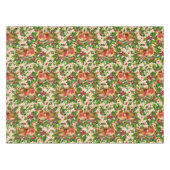 Weihnachtsgeburten Holly Imitate Gold Muster Tischdecke (Vorderseite (Horizontal))