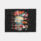 Weihnachtsgeburten-Hühner-Hat Lights Farm Animal Fleecedecke (Vorderseite (Horizontal))