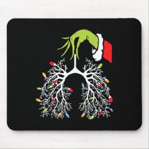 Weihnachtsgeburten Lung Xmas Lights Funny Pulmonol Mousepad