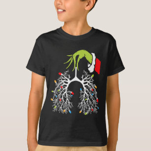 Weihnachtsgeburten Lung Xmas Lights Funny Pulmonol T-Shirt