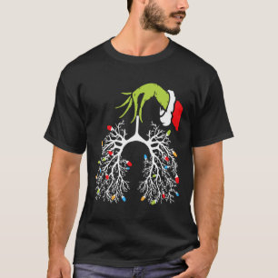 Weihnachtsgeburten Lung Xmas Lights Funny Pulmonol T-Shirt