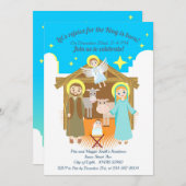 Weihnachtsgeburten-Party Einladung (Vorne/Hinten)