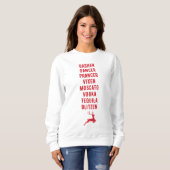 Weihnachtsgeburten Rentierernamen Sweatshirt (Vorne ganz)