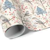 Weihnachtsgeburten und Baummuster Geschenkpapier (Rolleneckpunkt)