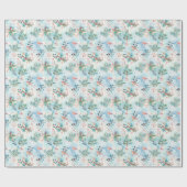 Weihnachtsgeburten und Holly Berries Muster Geschenkpapier (Flach)