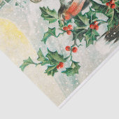 Weihnachtsgeburten und Holly-Winter-Schnee Seidenpapier (Ausschnitt)