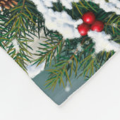 Weihnachtsgeburten & Weihnachtsgarland Fleecedecke (Ecke)
