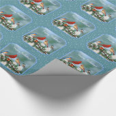 Weihnachtsgeburten & Weihnachtsgarland Geschenkpapier (Ecke)