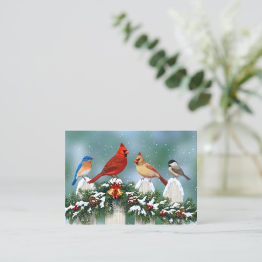 Weihnachtsgeburten & Weihnachtsgarland Visitenkarte (Stehend Vorderseite)