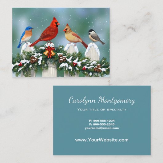 Weihnachtsgeburten & Weihnachtsgarland Visitenkarte (Vorne/Hinten)