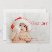 Weihnachtsgeburtsankündigung & Dankeschön-Karte Einladung (Vorderseite)