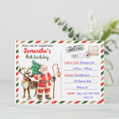 Weihnachtsgeburtseinladung Weihnachtsfest Party Einladung (Stehend Vorderseite)